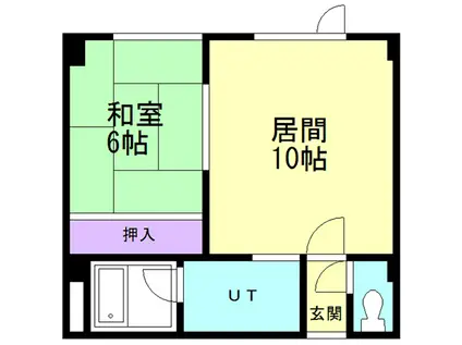 コーポ北栄(1LDK/3階)の間取り写真