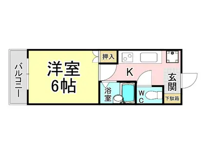 メゾン・ド・門司港(1K/3階)の間取り写真