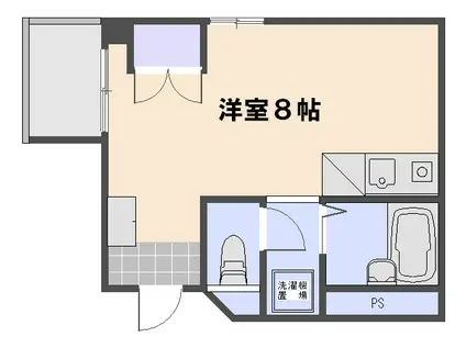 ベルクール桂(ワンルーム/3階)の間取り写真