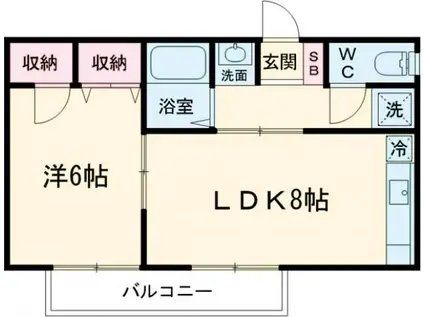 しゃらくホームズ(1LDK/1階)の間取り写真