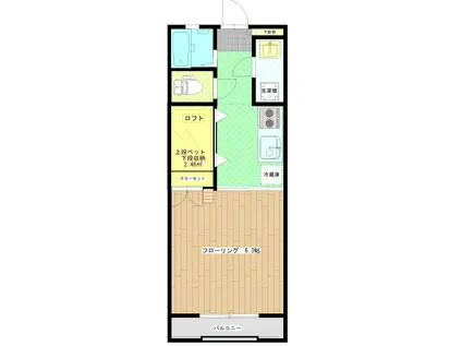 メゾン・ド・クリスタル(1K/3階)の間取り写真