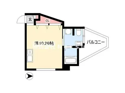 フローラル尾頭橋(1K/5階)の間取り写真
