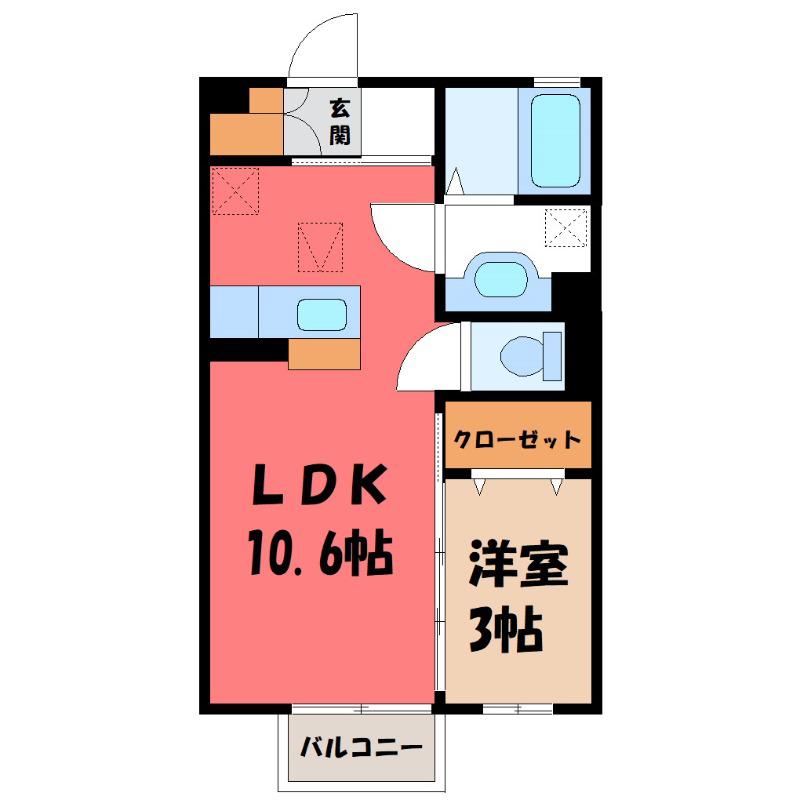 クレールコート(1LDK/1階)の間取り写真