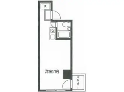 サカエビル(ワンルーム/5階)の間取り写真