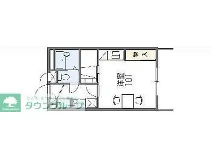 レオパレスリベェール(1K/2階)の間取り写真