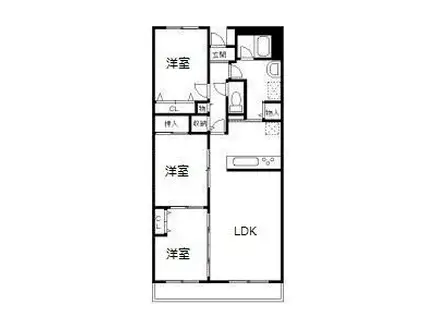 ベルヴィラージュ(3LDK/2階)の間取り写真