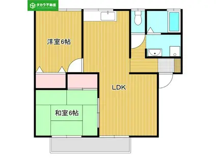 グレイス皆春A(2LDK/2階)の間取り写真