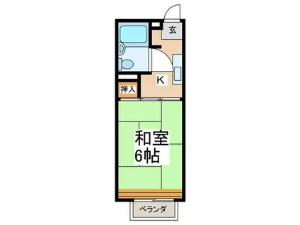 サンハイツ(1K/2階)の間取り写真