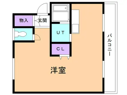 スワンヒルズ・山手(ワンルーム/1階)の間取り写真