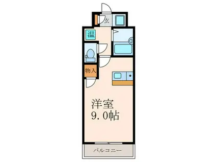 グローリー北方II(1K/9階)の間取り写真