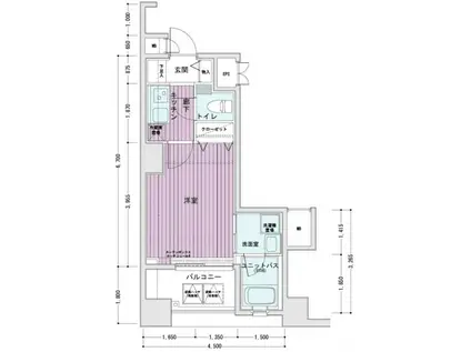 メインステージ東日本橋II(1K/8階)の間取り写真