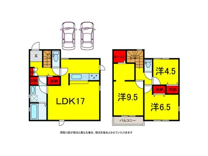 SUMAIーTO四街道市鹿渡01(3LDK/1階)の間取り写真