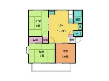 アークビラK(3LDK/1階)の間取り写真