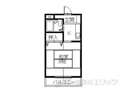 コーポヒサシ(1K/2階)の間取り写真