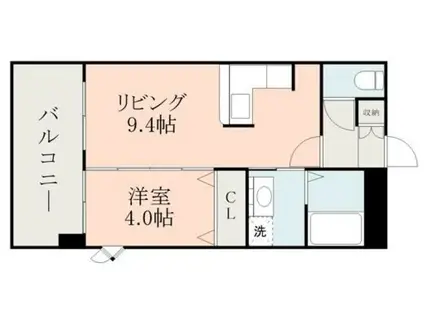 ニューガイアリルーム新大江NO.69(1LDK/5階)の間取り写真