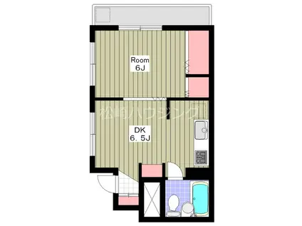 山下ビル(1DK/3階)の間取り写真