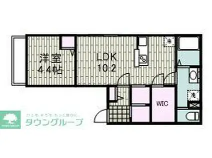 GRAN SERENO TOYOOKA(1LDK/2階)の間取り写真