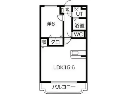 ユーミープランドール(1LDK/3階)の間取り写真
