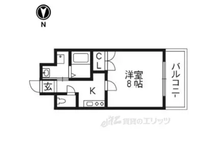 TIMUR九条(1K/7階)の間取り写真