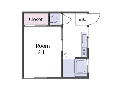 エマハウス南台(1K/1階)の間取り写真