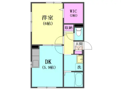 HEBELQUINCE(1DK/1階)の間取り写真