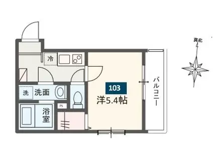 MELDIA八千代台北1丁目B号棟(1K/1階)の間取り写真