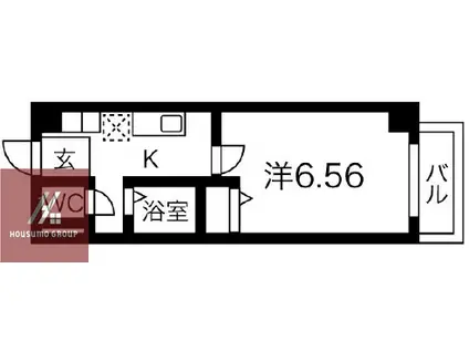 レジデンス蛍池(1K/8階)の間取り写真