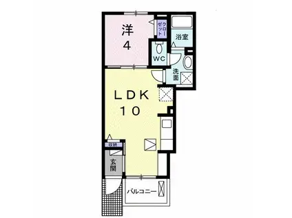 クラヴィエ 集(1LDK/1階)の間取り写真