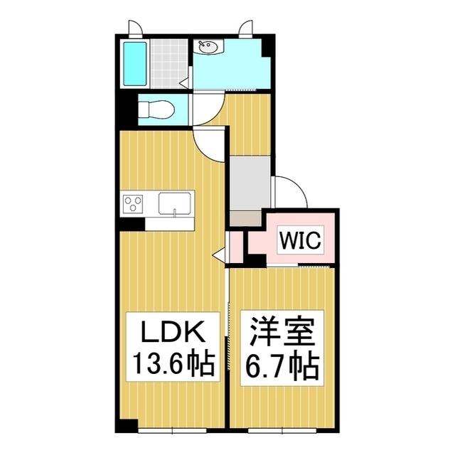 MAST TOWN GRACE A棟(1LDK/1階)の間取り写真