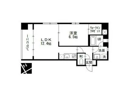 エルミタージュ新栄(1LDK/3階)の間取り写真