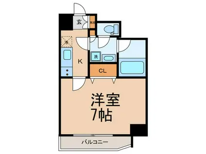 パティオスクエア御茶ノ水(1K/13階)の間取り写真