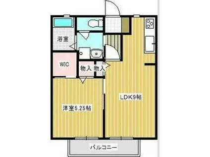 バリュージュ八乙女(1LDK/2階)の間取り写真