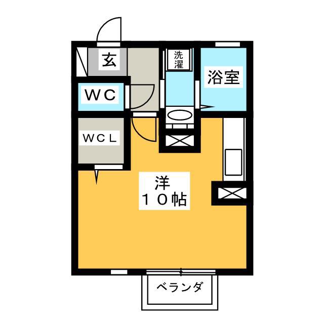 プルーム(ワンルーム/2階)の間取り写真