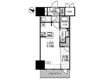 グラン・ルポ高崎(1LDK/4階)の間取り写真