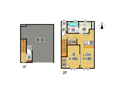 ロイヤルコーポラシュレ(1LDK/2階)の間取り写真