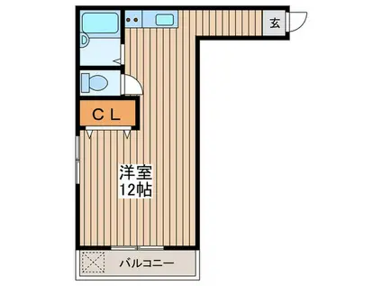 シティパルU(ワンルーム/1階)の間取り写真