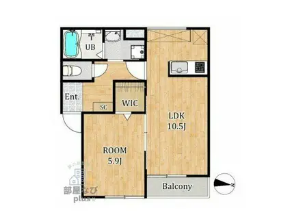 FUJISTA HIGASHI TOKOROZAWA II(1LDK/1階)の間取り写真