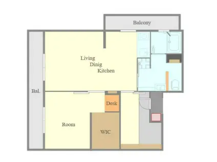 第一松尾ビル(1LDK/5階)の間取り写真