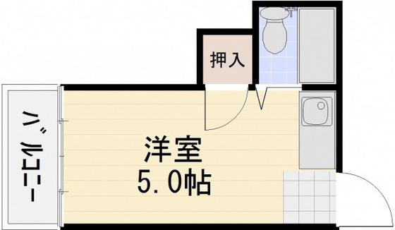 ロビンマンション(ワンルーム/3階)の間取り写真