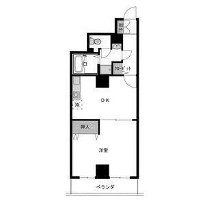 レジデンスカープ今池(1DK/12階)の間取り写真