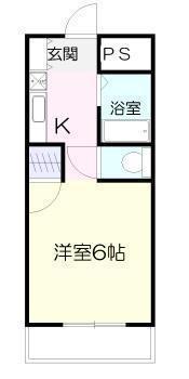 オクトワール宮崎北(1K/5階)の間取り写真