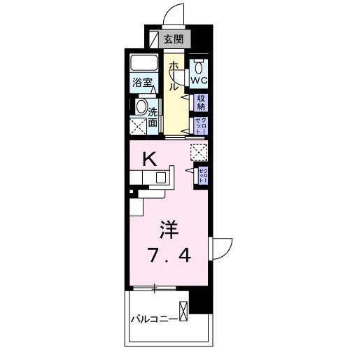 エトワールSARAH(1K/3階)の間取り写真