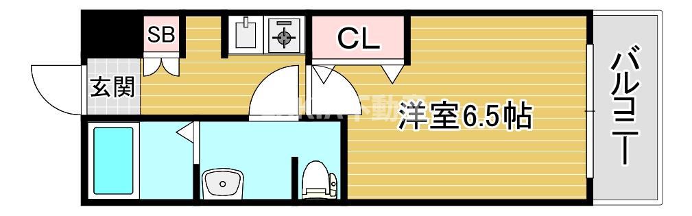 SWISS京橋(1K/8階)の間取り写真