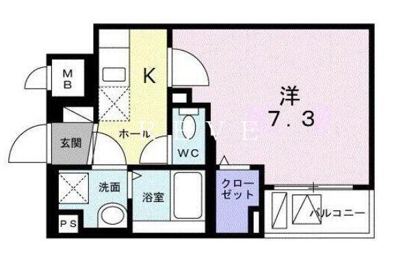 LAS.T.Y.K.ビルヂング(1K/4階)の間取り写真