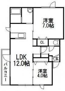 N30 (2LDK/2階)の間取り写真