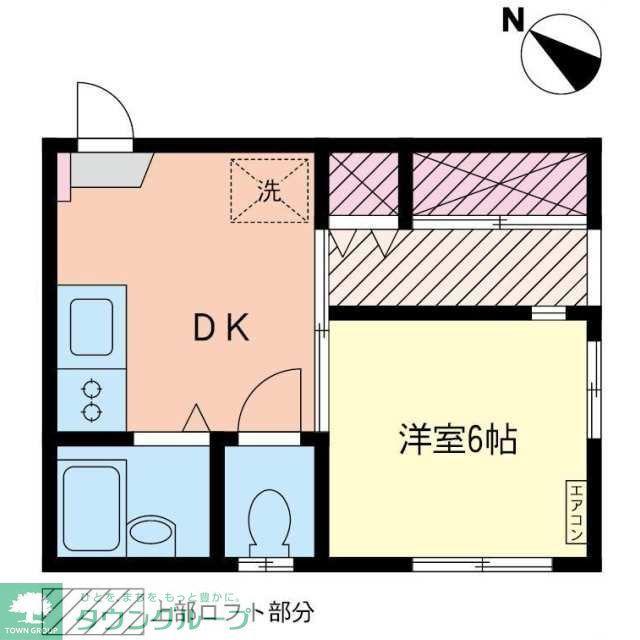 コスモAOINO5(1DK/1階)の間取り写真