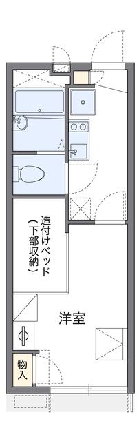 レオパレス野崎通C(1K/1階)の間取り写真