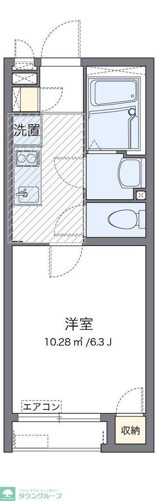 クレイノ壱番館(1K/1階)の間取り写真