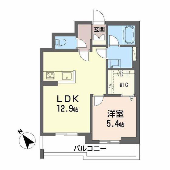 トラピッチェエメラルド(1LDK/3階)の間取り写真