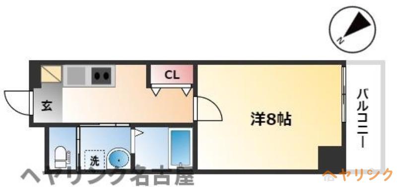 RIDGE大曾根(1K/14階)の間取り写真